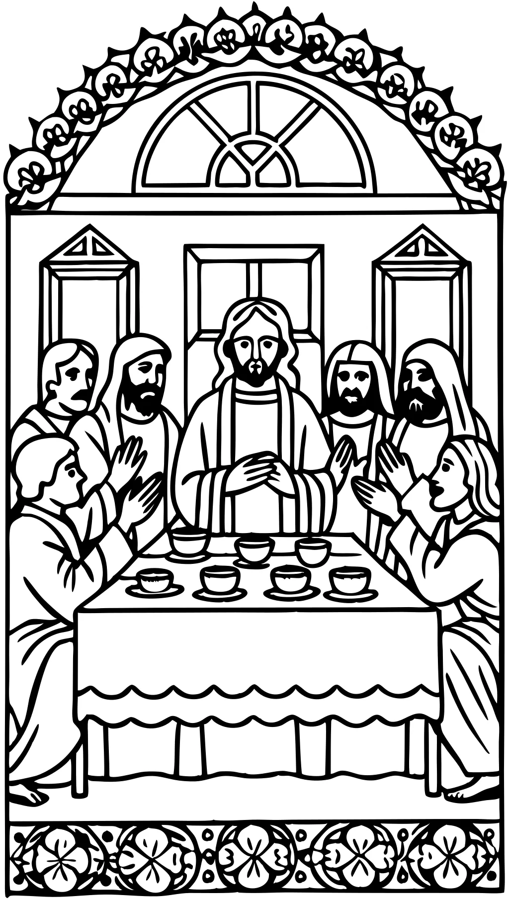 last supper coloring page